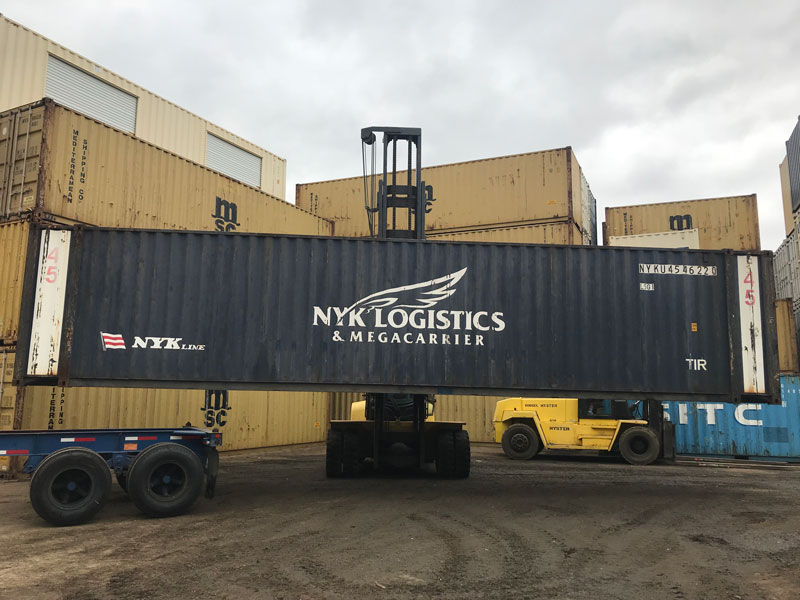 45' High Cube Wind and Water Tight Container Side