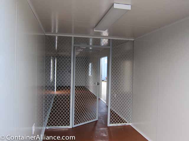 40' Office Storage Combo Container Inside