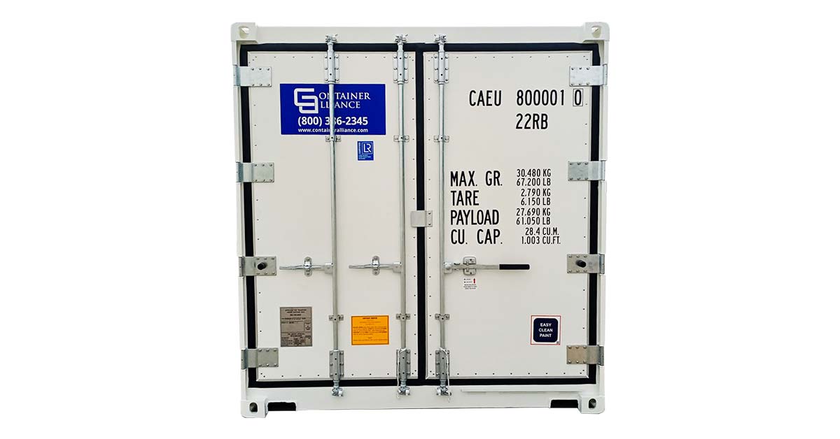 20' One Trip Refrigerated Container - Door