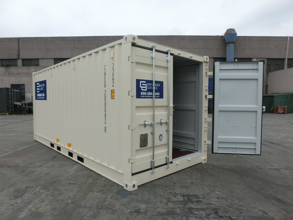 20' Open Side One Trip Container Beige